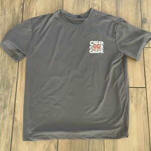 Gray Graphic 'Cheer' Short-Sleeve Tee